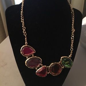 Gold stone necklace
